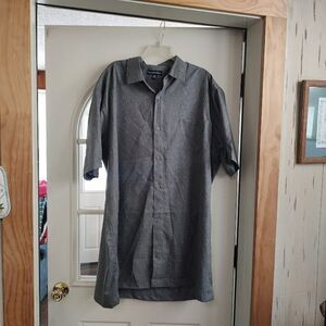 New Preswick & Moore Easy Care Easy Wear Oil Green Marble Short Sleeve Men's XLT